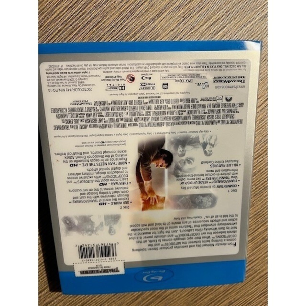 Transformers Two-Disc Special Edition Blu-Ray - Picture 3 of 3